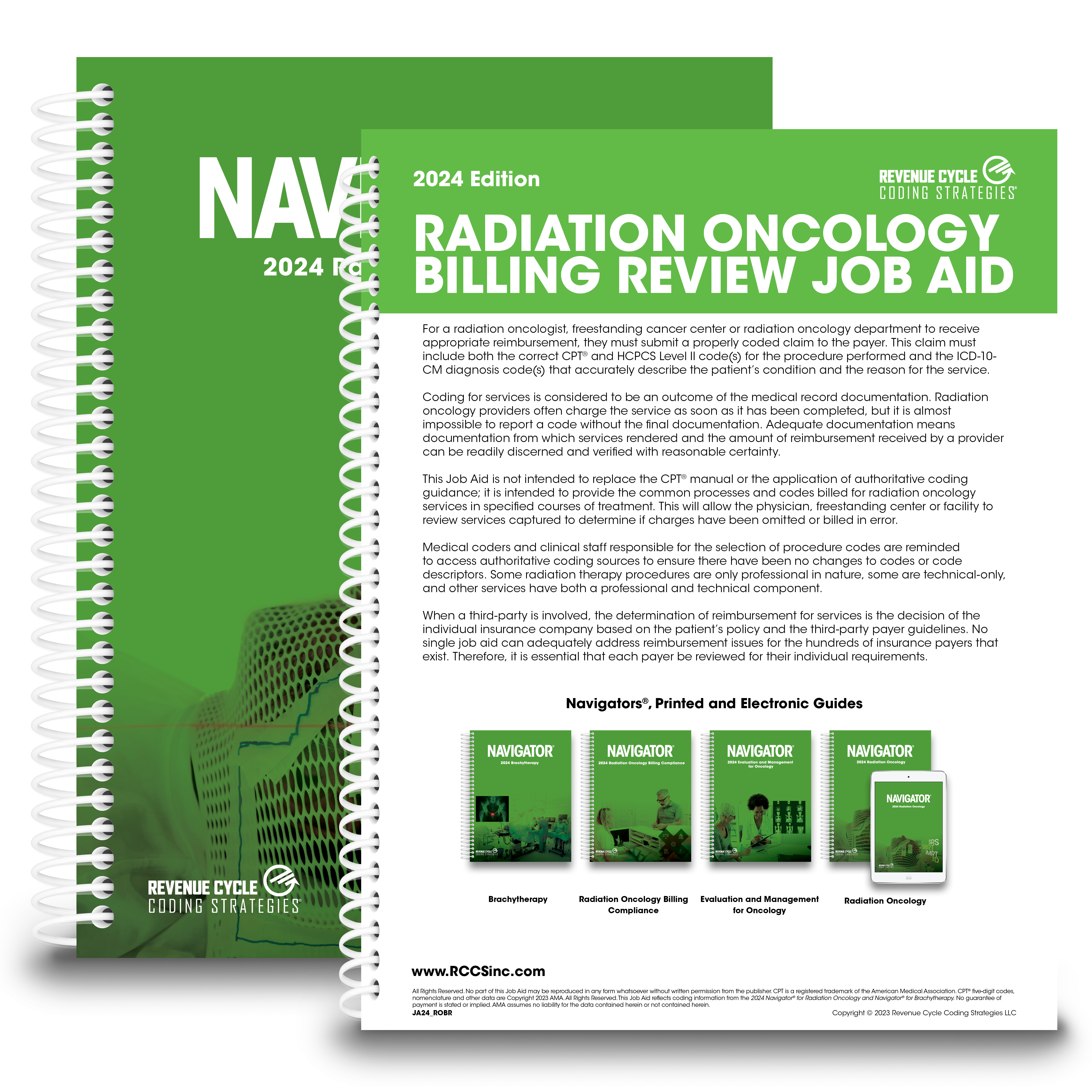 2024 Navigator Radiation Oncology Coding Guide Job Aid Bundle RCCS   24NVs RO Bundle 