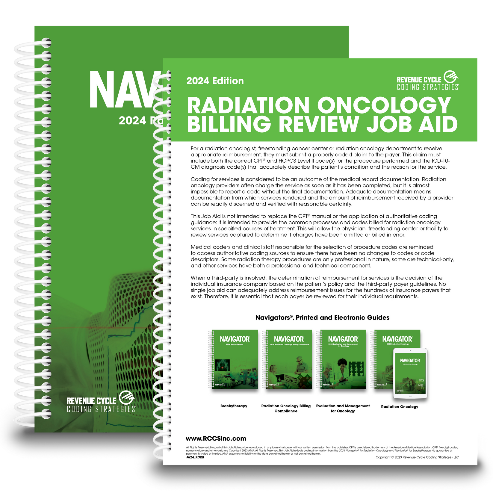 2024 Navigator® Radiation Oncology Coding Guide + Job Aid Bundle RCCS