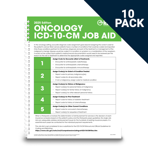 2025 ICD-10-CM Oncology Resource 10 pack