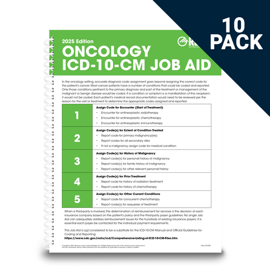 2025 ICD-10-CM Oncology Resource 10 pack