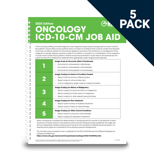 2025 ICD-10-CM Oncology Resource 5 pack