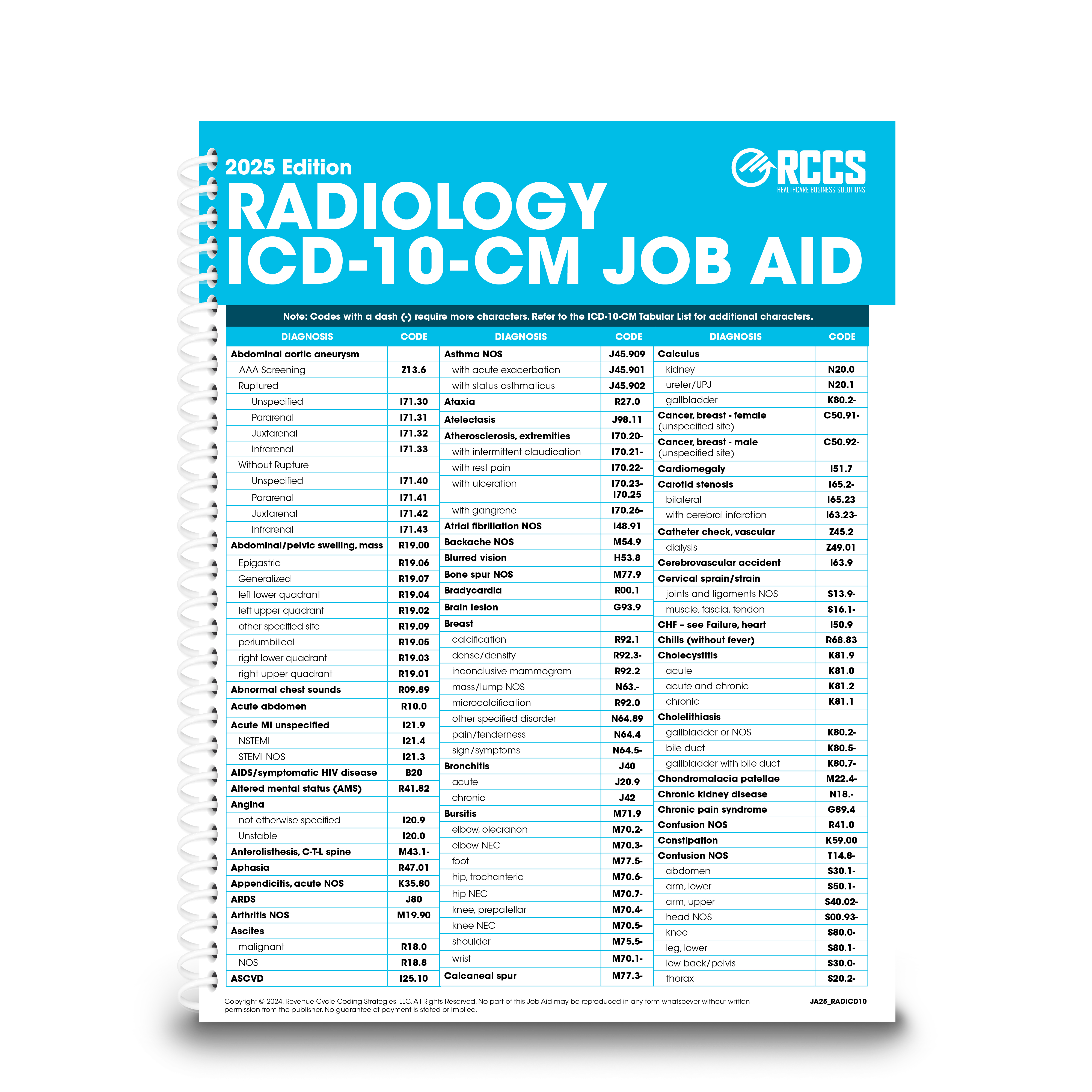Alphanumeric Code For Rad Tech Diagnostic Radiology Coding Resources – RCCS Store